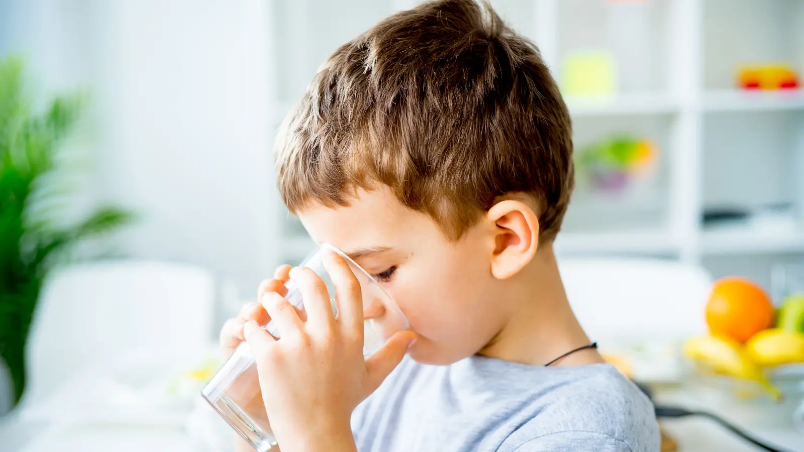 Child drinking water