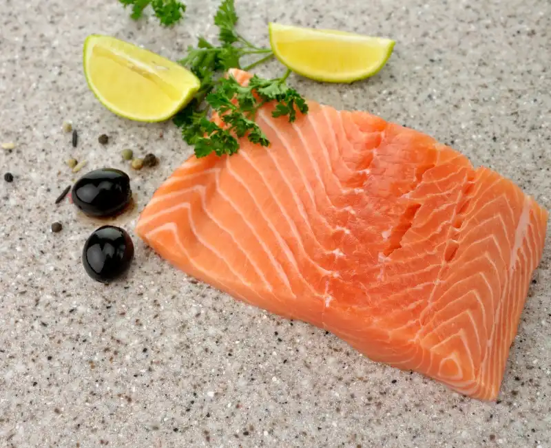 raw fillet salmon